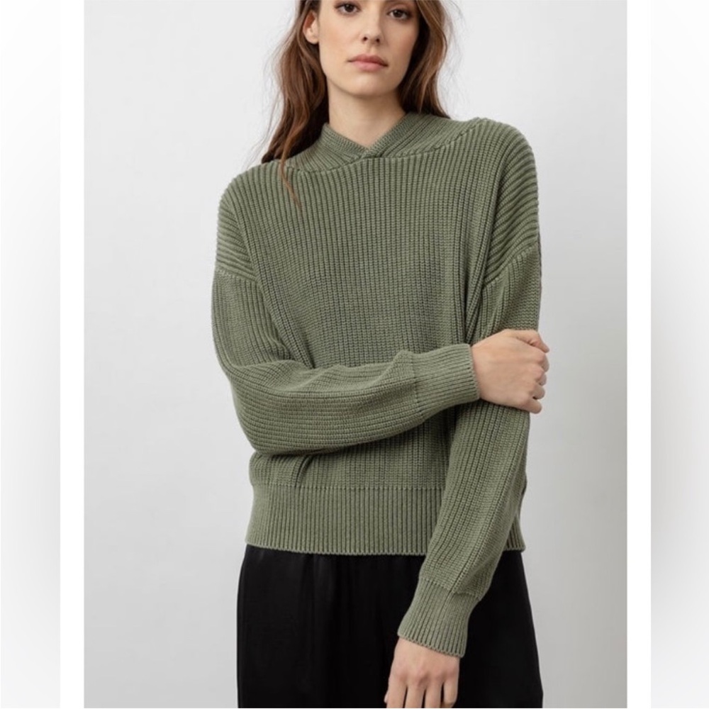 Rails Emery Cashmere Blend Hoodie Moss Medium